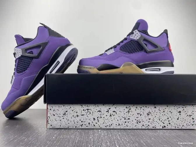 HYPE and Travis Scott LN4 4 Family) (Friends 766296 Retro Jordan Purple 0608